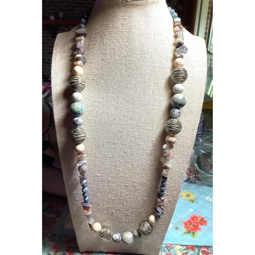 Artisan Semi-Precious Necklace -- 22" -- NWTS